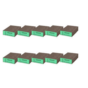 Kit 10 Esponjas Abrasiva Superfino 69X97Mm Verde Expert Bosch