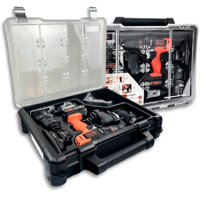 Parafusadeira Furadeira Black & Decker Mtx20K6A Á Bateria 20V Com 6 Cabeçotes + Maleta Mtx20K6Abr