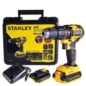 Parafusadeira/Furadeira De Impacto Brushless 20V Lítio Com 2 Baterias 1,5Ah - Stanley Sbh20S2Kbr