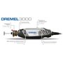 Combo Dremel Micro Retífica 3000 127v c/10 acessórios + Guia Para Lixar E Desbastar 576 + Ponta 932