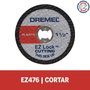 Disco De Corte Ez476 Para Plástico Ez Lock Kit 5 Peças Dremel 2615E476Ae
