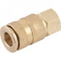 Engate Rápido Fêmea 1/4'' X 1/4'' Esfera C/1 Latão - Vonder  5111100214