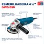 Esmerilhadeira Angular Gws 850 4 1/2" 850W 220V  Bosch 06013775E0