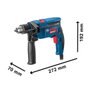 Furadeira De Impacto 1/2Pol Gsb 13 Re 750W Bivolt Bosch 06012B80Z0000