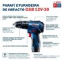 Furadeira E Parafusadeira De Impacto Bosch Gsb 12V-30 À Bateria Com Maleta 06019G91E0
