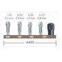 Kit Mandril E Pinças Dremel 4485 Para Micro Retíficas - 4 Pinças 0,8Mm - 1,6Mm - 2,4Mm - 3,2Mm 2615504485