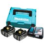 Kit 2 Baterias 18V 3.0Ah + 1 Carregador Biv + Maleta Makita