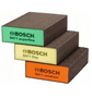 Kit De Esponja Abrasiva Colorida  Para Cantos E Planos Bosch 2608901175