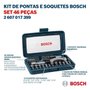 Kit De Pontas E Soquetes Para Parafusar Com 46 Unidades- Bosch 2607017399