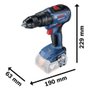 Parafusadeira De Impacto A Bateria Bosch Gsb 18V-50, Brushless, 18V 06019H51E5