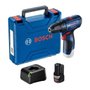 Parafusadeira E Furadeira Bosch Gsr 120-Li A Bateria De 12V 30/14 Nm Com 1 Bateria E 1 Carregador + Maleta 06019G80E1
