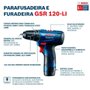 Parafusadeira E Furadeira Bosch Gsr 120-Li A Bateria De 12V 30/14 Nm Com 1 Bateria E 1 Carregador + Maleta 06019G80E1