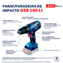 Parafusadeira/Furadeira À Bateria 18V Gsr 180 Li - Bosch 06019F81E0 Parafusadeira/Furadeira À Bateria 18V Gsr 180 Li - Bosch 06019F81E0
