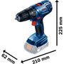 Parafusadeira Furadeira De Impacto Gsb180-Li 1/2 Pol. 18V Com 2 Baterias Lí-Íon 2,0Ah Carregador Bivolt E Maleta Com Acessórios