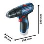 Parafusadeira/Furadeira De Impacto À Bateria Gsb 120-Li  - Bosch S/ Bateria 06019G81E4 Parafusadeira/Furadeira De Impacto À Bateria Gsb 120-Li  - Bosch S/ Bateria 06019G81E4