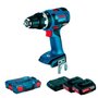 Parafusadeira/Furadeira De Impacto "Gsb 18V-Ec" Com 2 Baterias, Carregador E Maleta - Bosch  06019E91E1