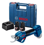Tesoura De Poda A Bateria Pro Runer 12V 2,0Ah Motor Brushless Com Carregador + 2 Baterias + Maleta Bosch 06019K10E1